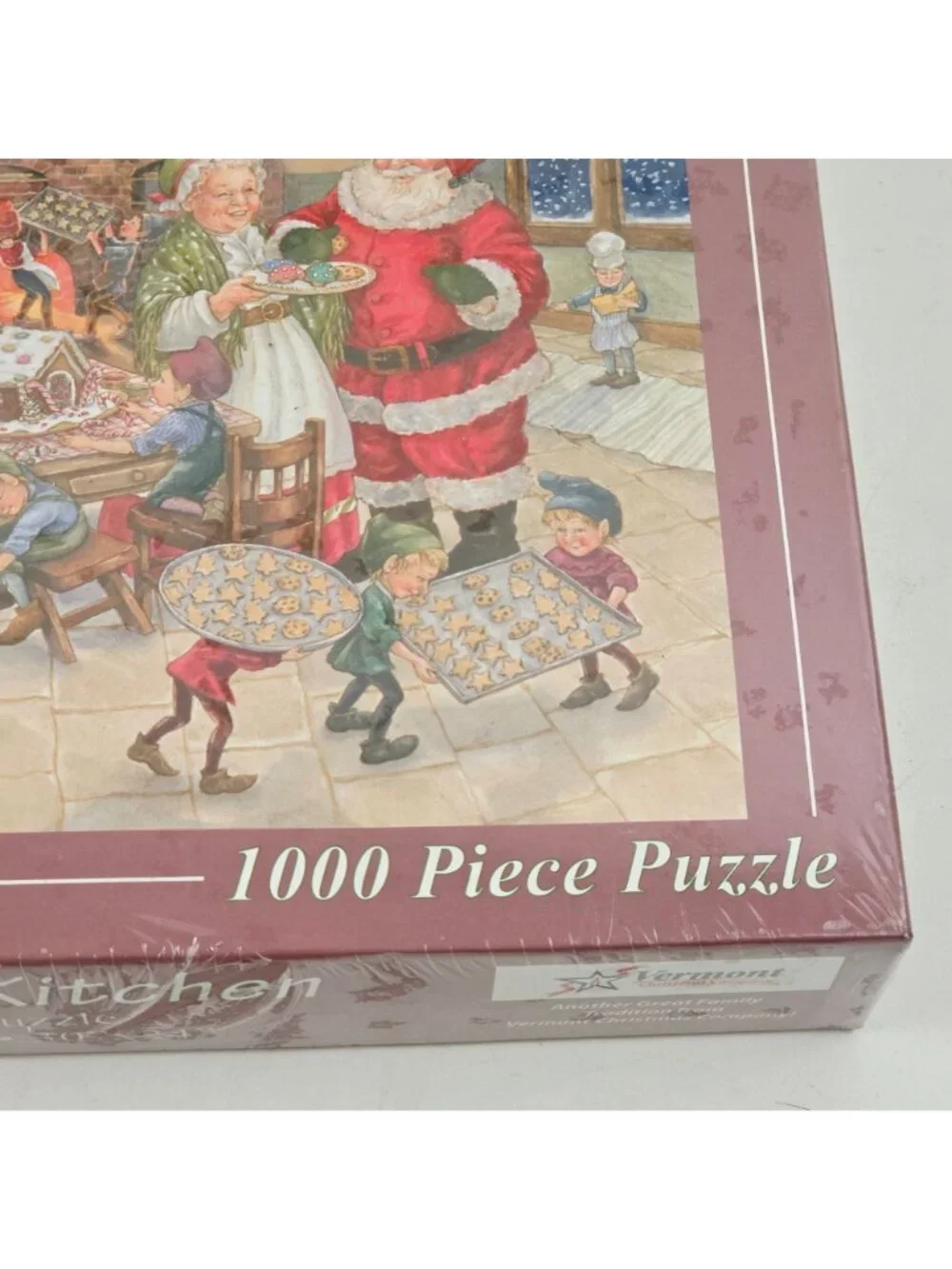 Santas Kitchen 1000 Piece Jigsaw Puzzle Vermont Christmas Company NIP USA